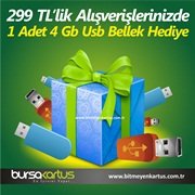 Sitemizden 299 TL'lik ürün alana , 1 adet USB Flash Bellek BEDAVAAA...